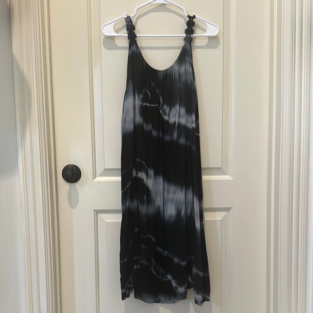Black and White Tie-Dye Dress